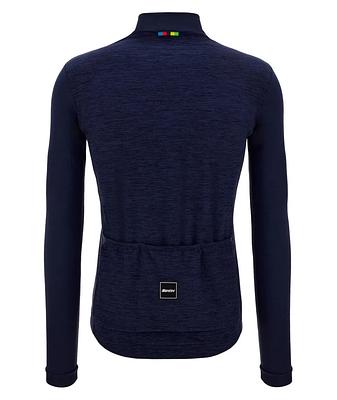 Santini UCI Official Pure Long Sleeve Men's Cycling Jersey (Navy Blue)