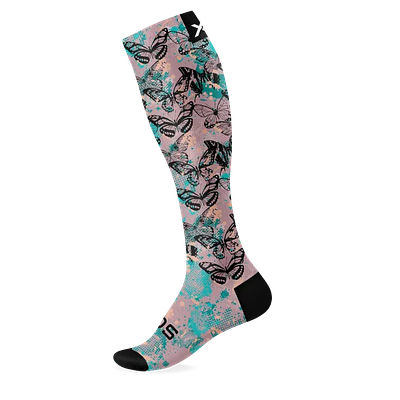 Sox Footwear Butterfly Print Unisex Multi Sport Socks (Print)