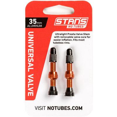 Stans NoTubes Universal Presta Valve Stem Pair (Orange)