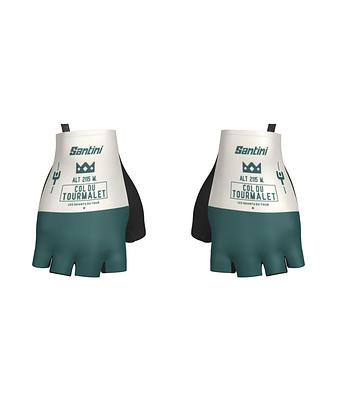 Santini MJ COL DU Tourmalet Unisex Cycling Gloves (Green)