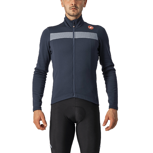 Castelli Puro 3 Mens Cycling Jersey (Savile Blue/Silver Reflex)