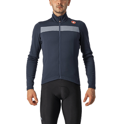 Castelli Puro 3 Mens Cycling Jersey (Savile Blue/Silver Reflex)