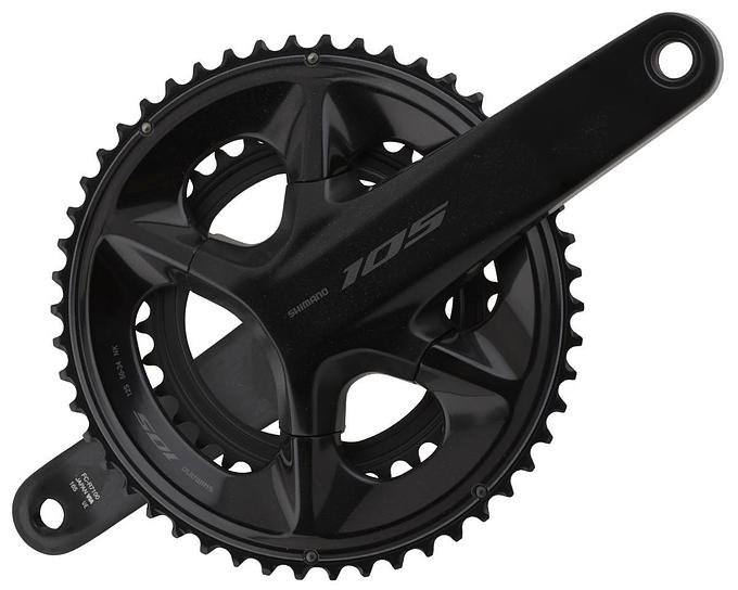 Shimano 105 FC-R7100 Hollowtech II Crankset (Black)