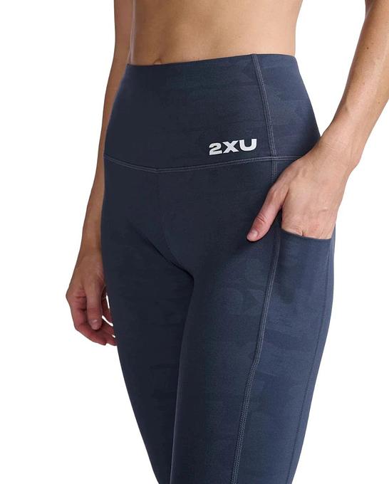 2XU WA7000B Form Lineup Hi-Rise Women's Compression Tights (Grain Monogram)