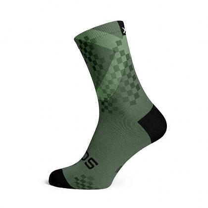 Sox Footwear X-Olive Minimalist Crew Unisex Multi Sport Socks (Print)