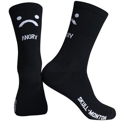 Monton Skull Angry Men's Cycling Socks (Black/White)