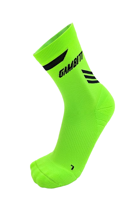 Gambitt Distance Short Unisex Compression Socks (Electric Green)