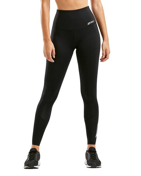 2XU WA5380B Hi-Rise Women's Compression Tights (Black/Silver)