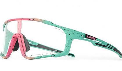 Kapvoe X76 Sport Sunglasses (Black/Green/Pink)