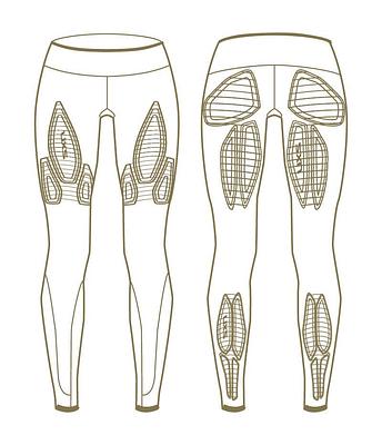 2XU WA5367B Mid-Rise Women's Compression Tights (Black/Nero)