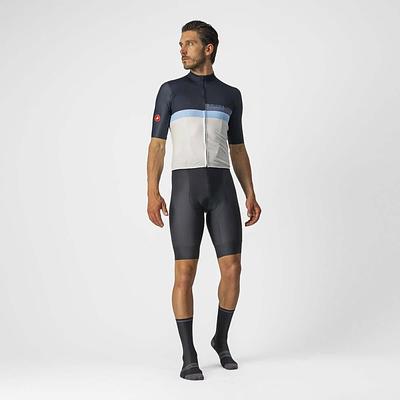 Castelli A Blocco Mens Cycling Jersey (Savile Blue/China Blue/Azzurro)