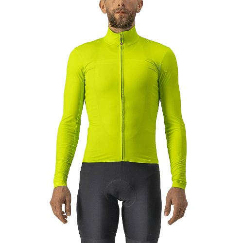 Castelli Pro Thermal Mid LS Mens Cycling Jersey (Electric Lime)