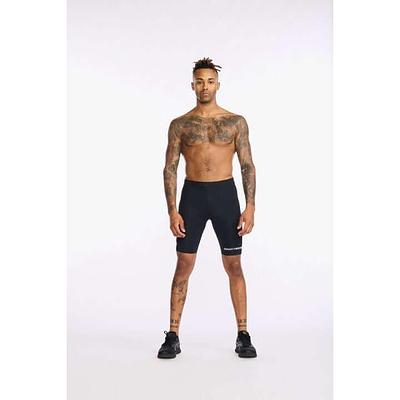 2XU MT6430B Aero 9 Inch Men's Triathlon Shorts (Black/White)
