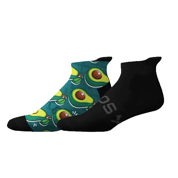 Sox Footwear Avocado Tab Unisex Multi Sport Socks - Pack of 2 (Print)