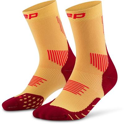 CEP Compression Core Run Mid Cut 5.0 Men's Compression Socks (Mariagold/Burgundy)