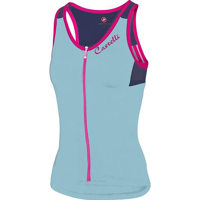 Castelli Solare Women's Top (Pale Blue/Midnight Navy/Raspberry)