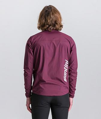 Santini Ventus Wind Men's Cycling Jacket (Burgundy)