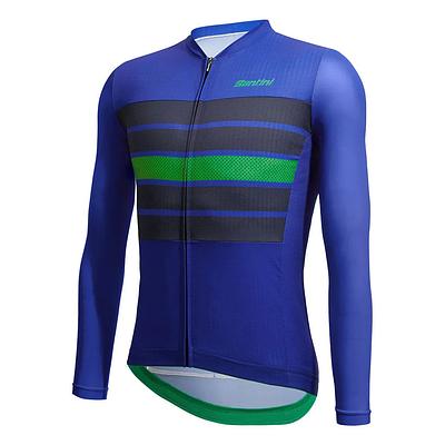 Santini Eco Sleek Bengal Mens Cycling Jersey (Blue)