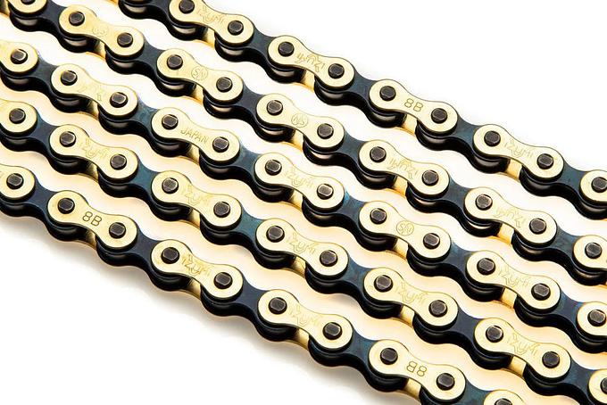 Izumi V Super Toughness 1/2x1/8  Single Speed Chain (Gold/Black)