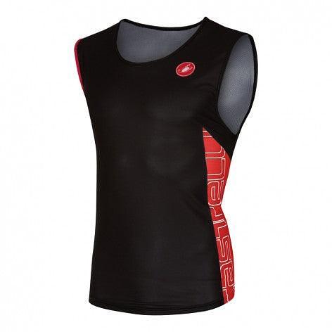 [Refurbished] Castelli T.O. ALII Run Men's Triathlon Top (Black/Red)