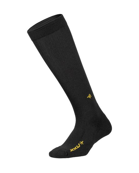 2XU UA5688E Flight Unisex Compression Socks (Black/Black)