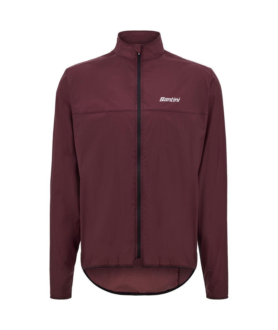 Santini Ventus Wind Men's Cycling Jacket (Burgundy)