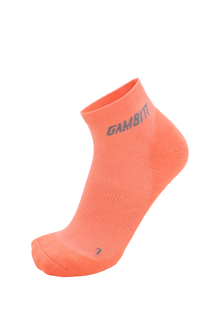 Gambitt Distance Low Cut Unisex Compression Socks (Coral)