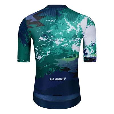 Monton Urban Plus Planet Men's Cycling Jersey (Blue/Green)