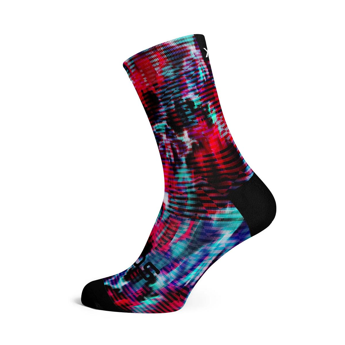 Sox Footwear Ripple Casual Crew Unisex Multi Sport Socks (Print)