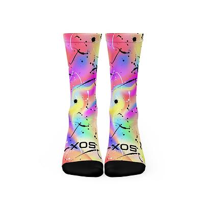 Sox Footwear Holographic Casual Crew Unisex Multi Sport Socks (Print)