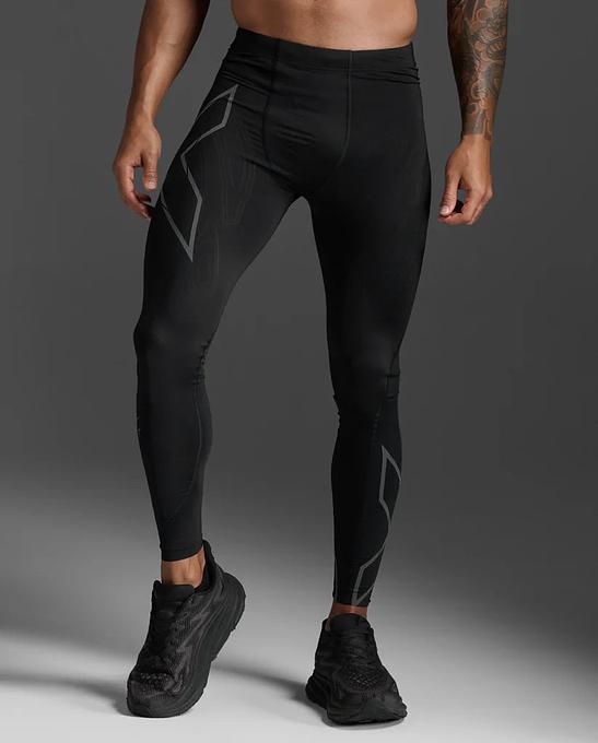 2XU MA5305B Light Speed Men's Compression Tights (Black/Black Reflective)